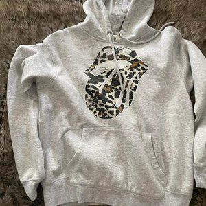 Rolling Stones Leopard Logo Hoodie - M